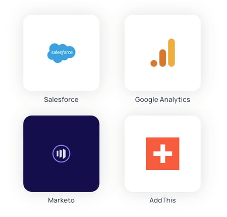 Integrations for marketing and analytics